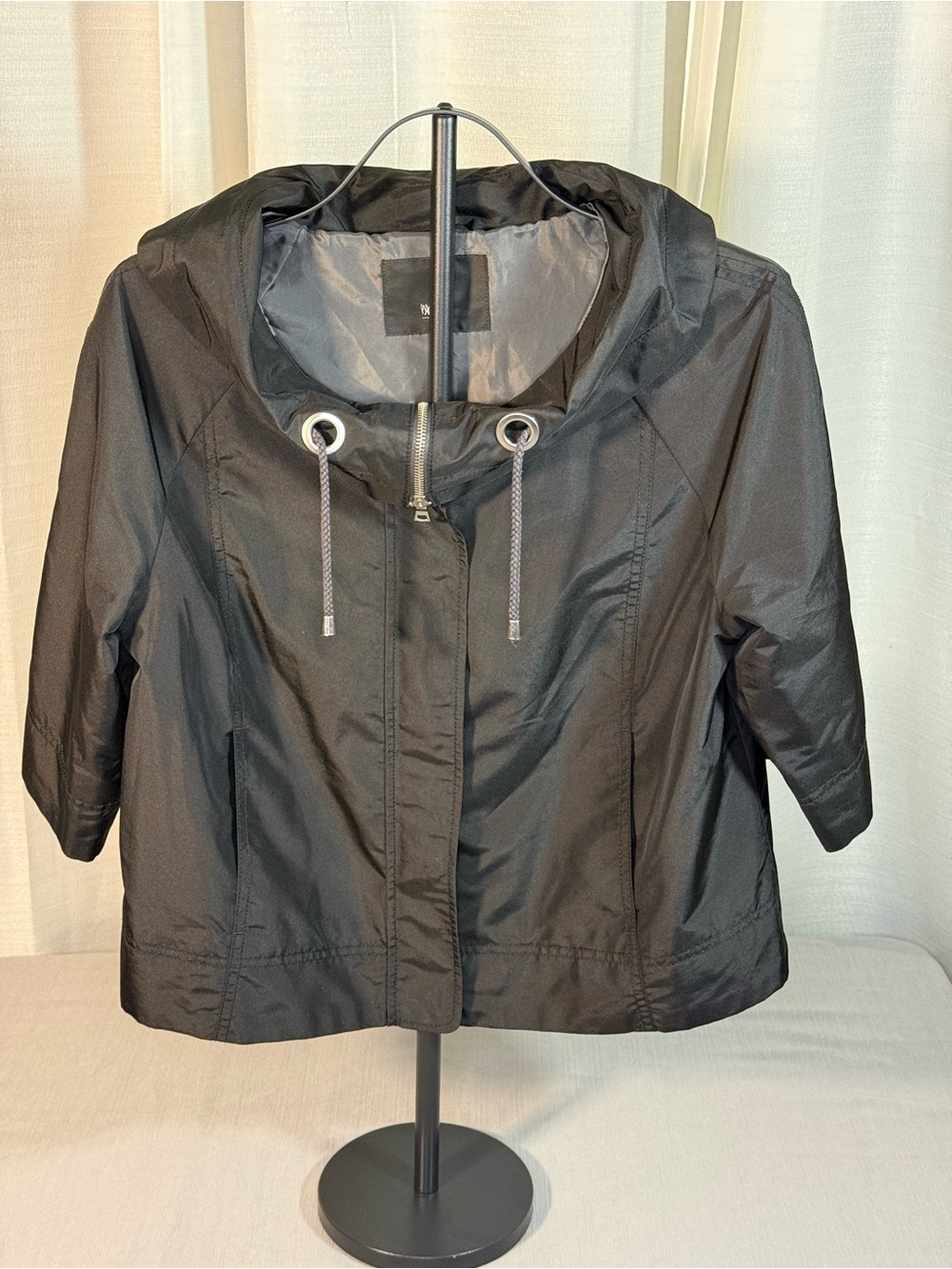 Mossimo Supply Co. Black Hooded Short Trench Jacket